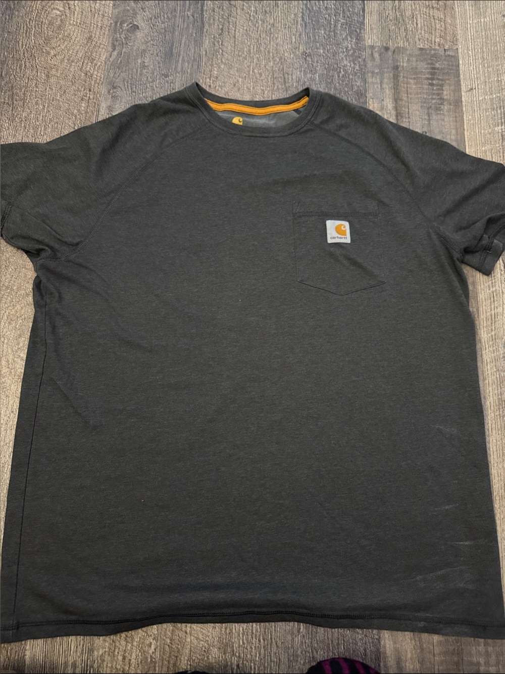 Carhartt Men’s Force Relaxed Fit Dark Grey Pocket T-Shirt Size L